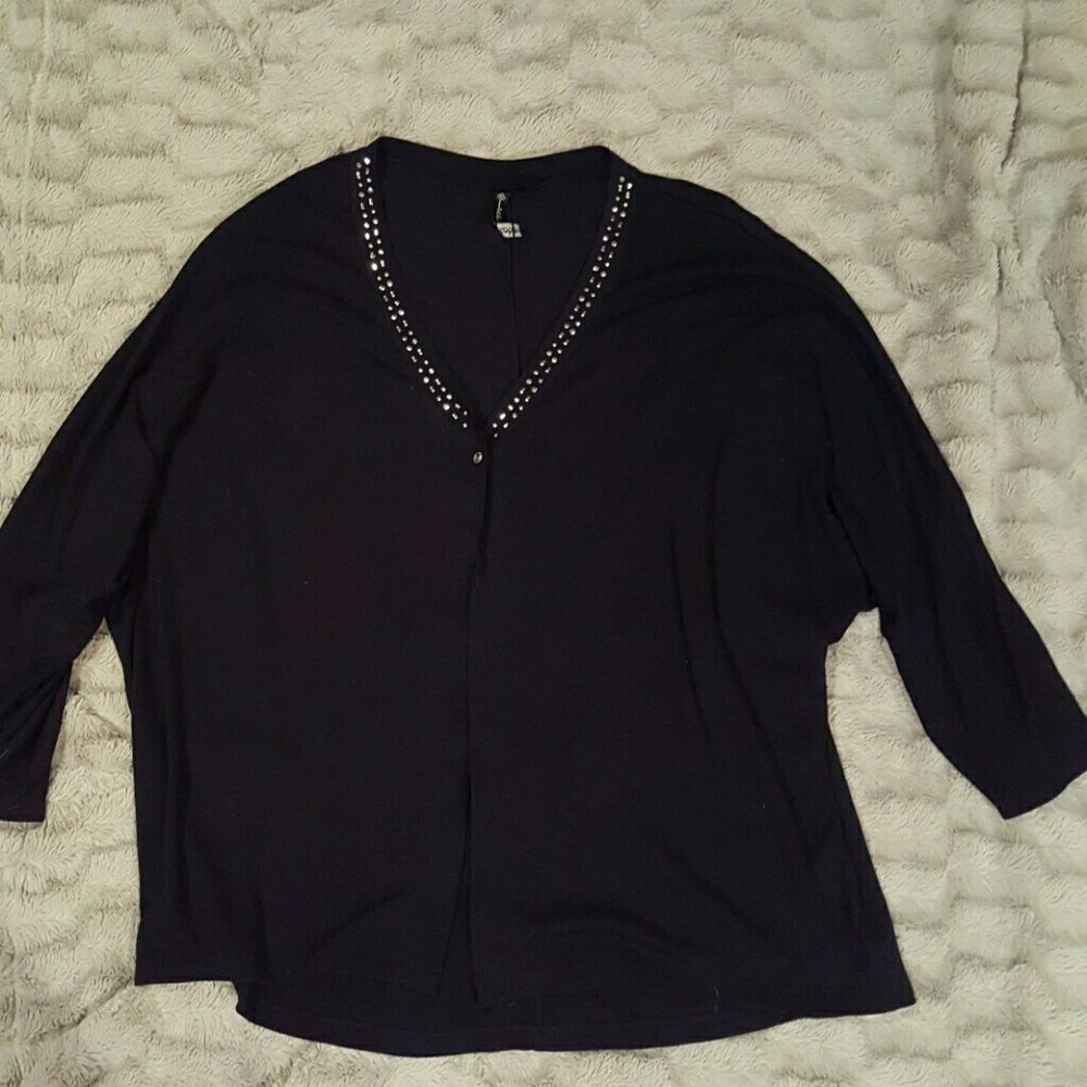 Plus size Navy Blue cardigan